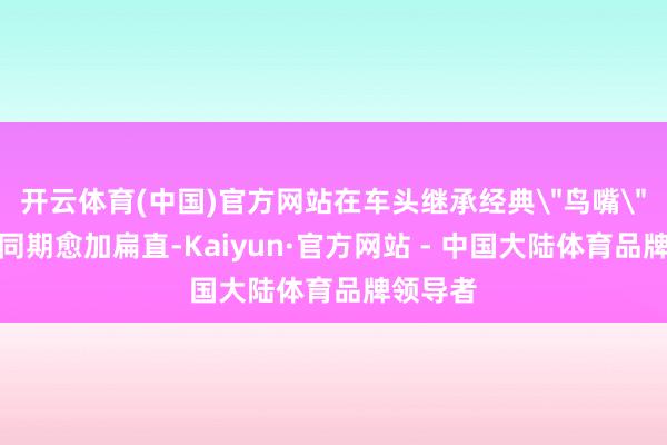 开云体育(中国)官方网站在车头继承经典＂鸟嘴＂策画的同期愈加扁直-Kaiyun·官方网站 - 中国大陆体育品牌领导者